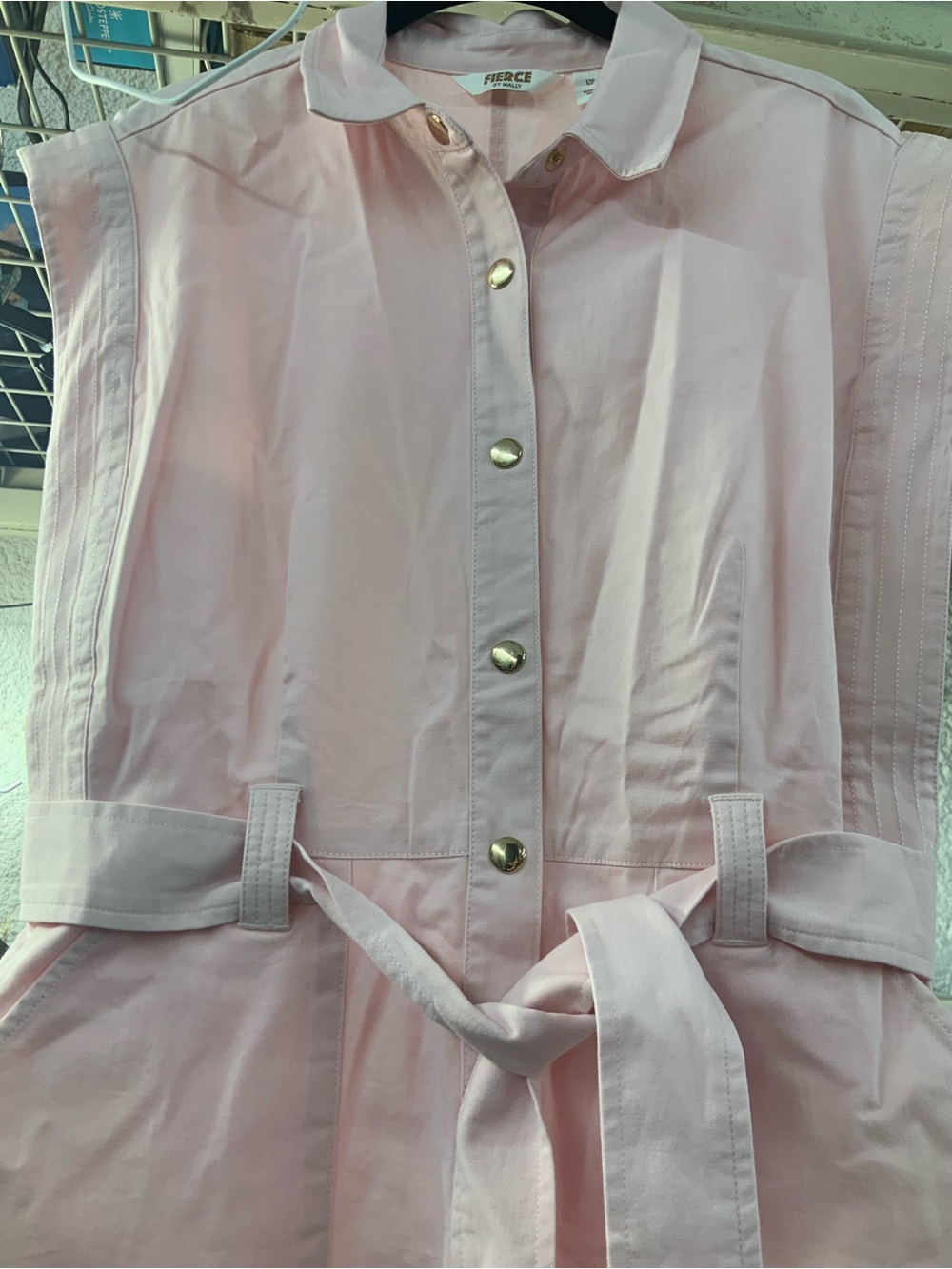 Mally Beauty Pale Pink Shirt with Gold-Tone Buttons - Picture 2 of 10
